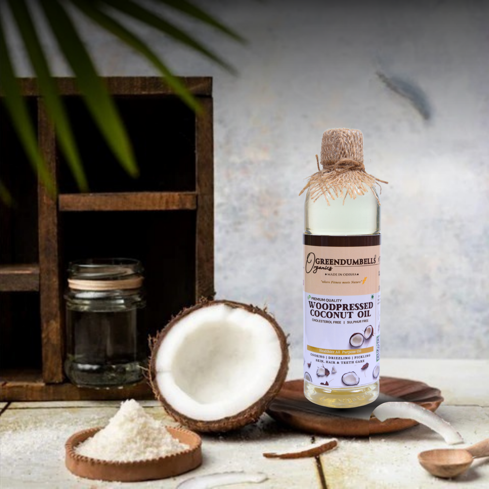 FI5 (2) Cold Pressed Coconut Oil 500 mL – GreenDumbells Organics - Image 1