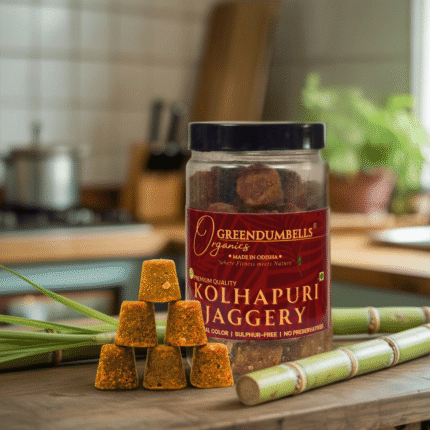 GreenDumbells Organics Kolhapuri Jaggery Cube Jar