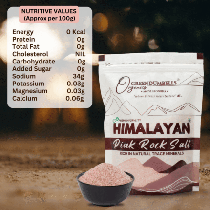 GreenDumbells Organics Himalayan Pink Rock Salt Nutritive Values